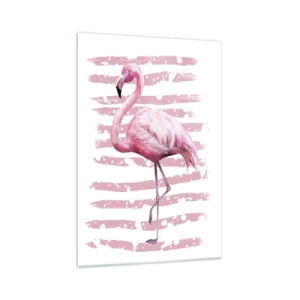 Schilderen op glas - Met waardigheid, hoewel in het roze - 70x100 cm