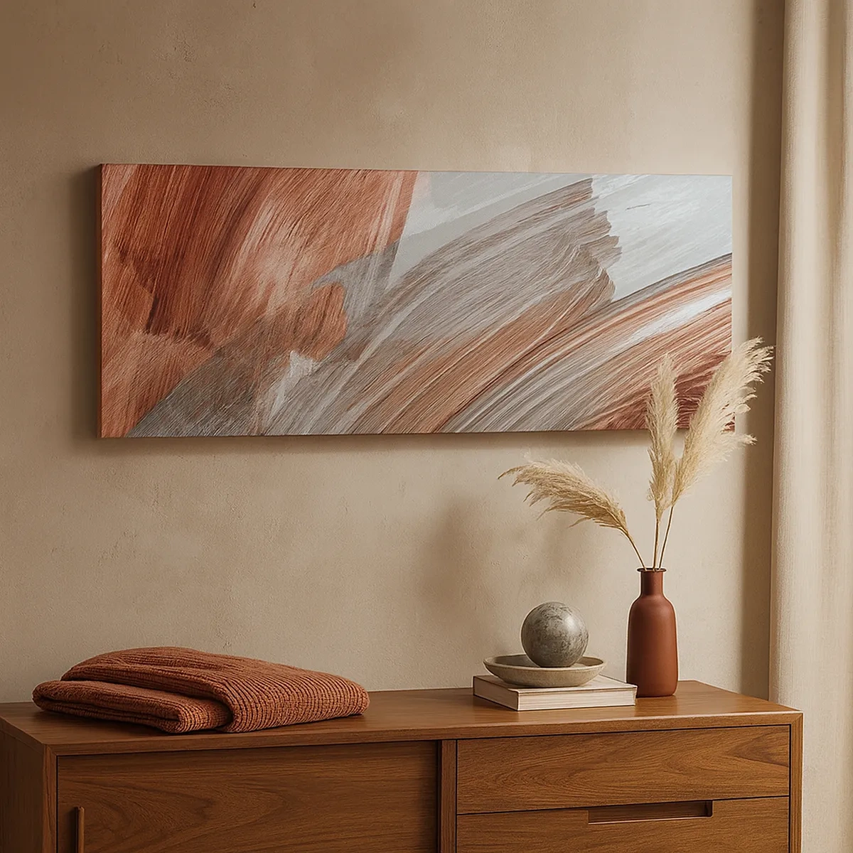 Schilderen op canvas - Herfst en winderige abstractie - 30x30 cm