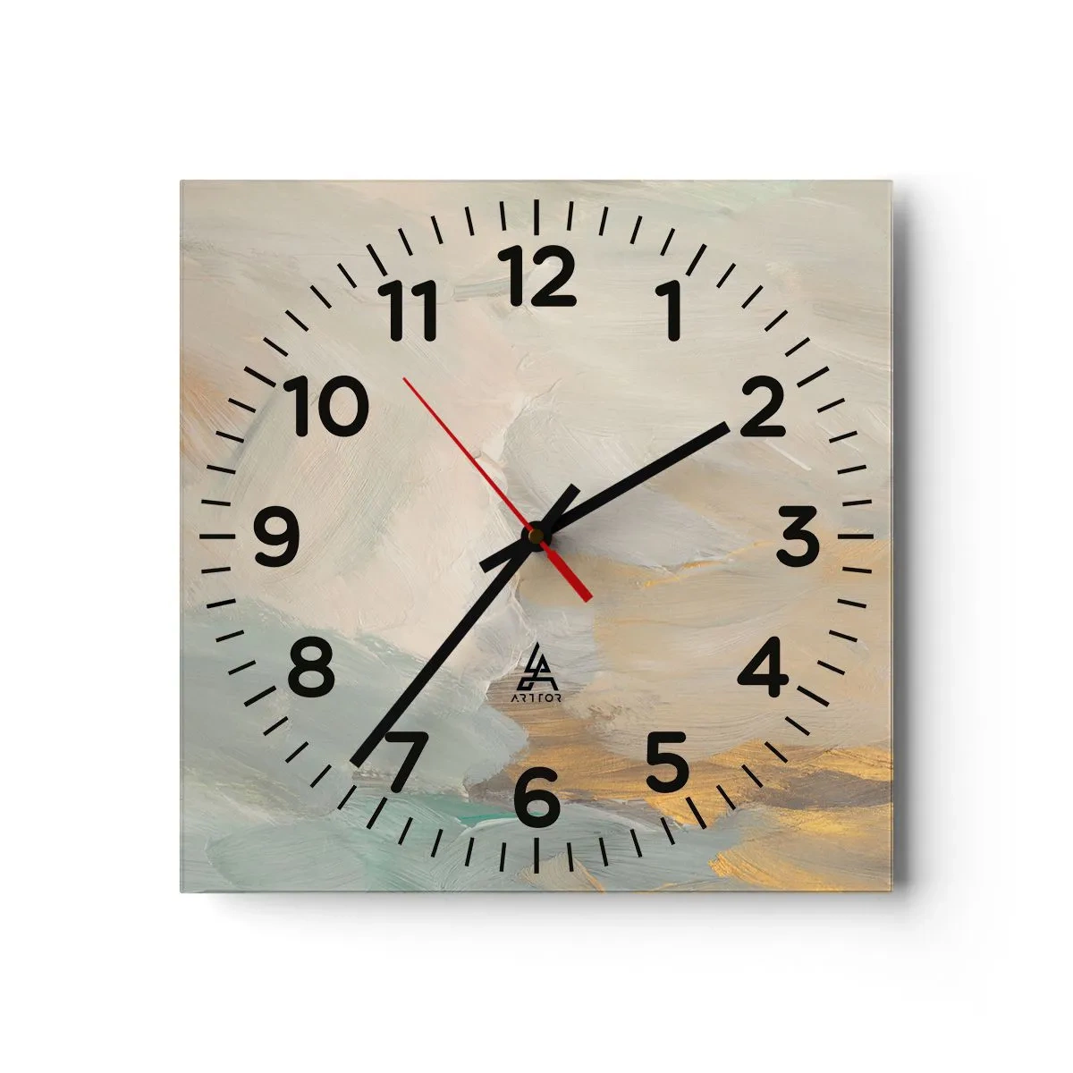 Wandklok - Klok - Abstractie – het land van zachtheid - 40x40 cm