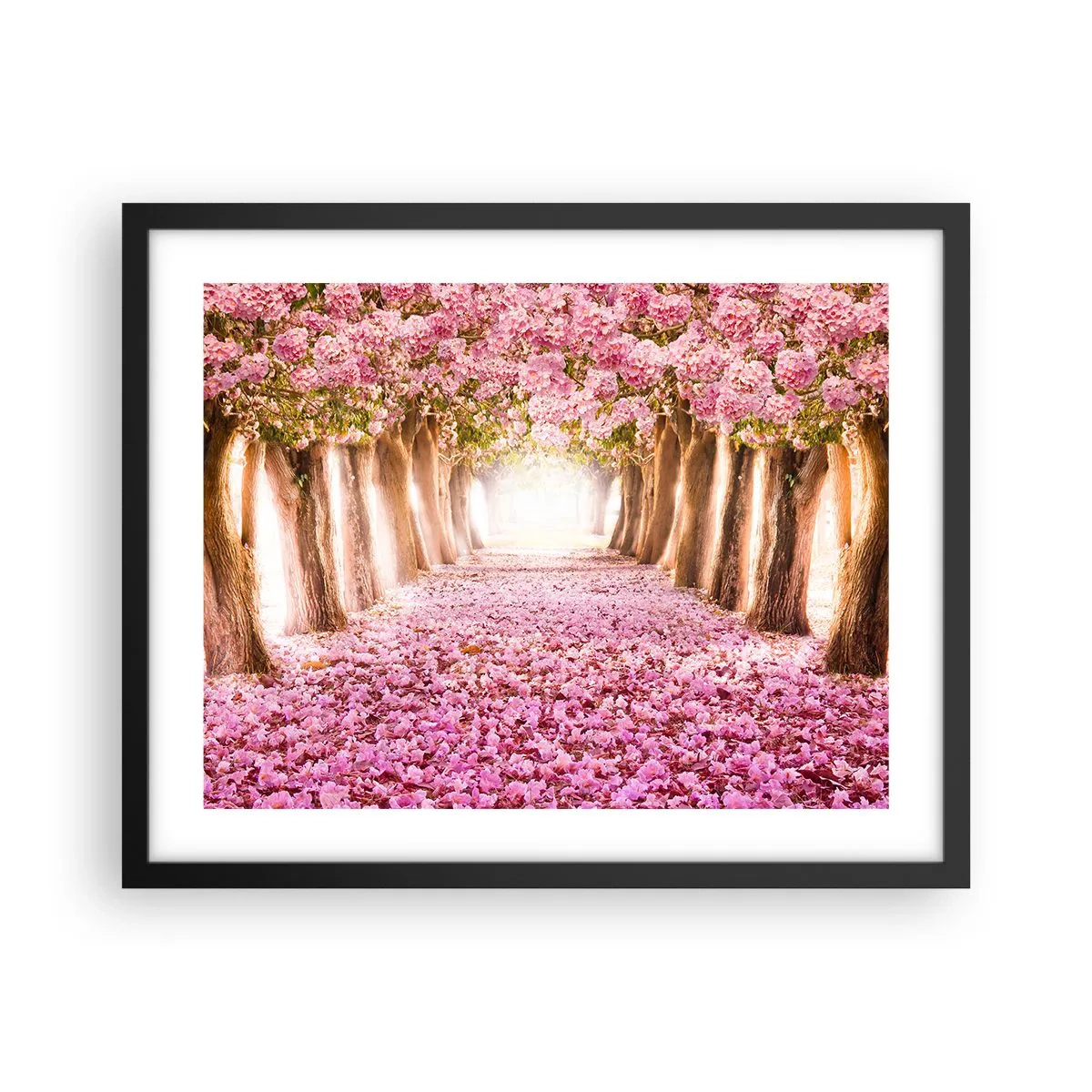 Poster in een zwarte lijst - De weg naar het paradijs - 50x40 cm