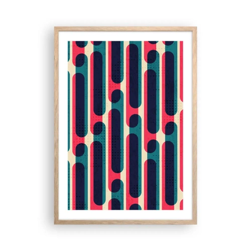 Een poster in een licht eiken lijst - In de diepte en vooruit - 50x70 cm