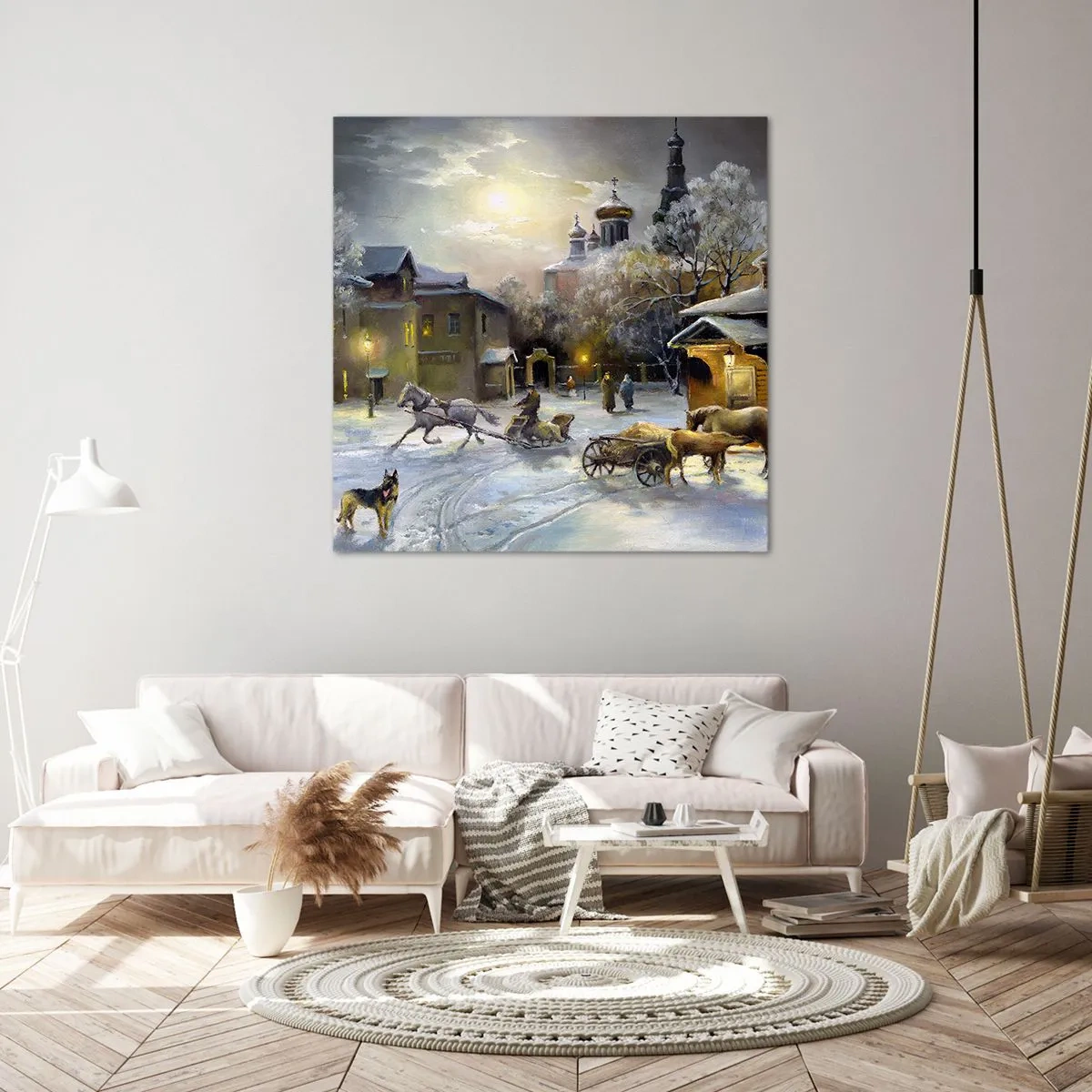 Schilderen op canvas - De magie van de Russische winter - 30x30 cm