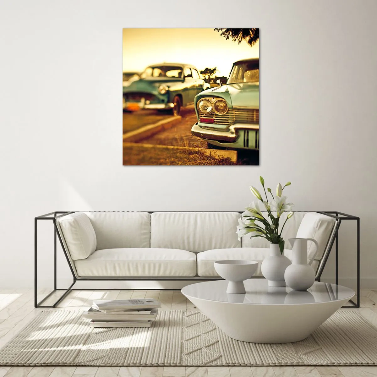 Schilderen op glas - Maar afwachten - 70x70 cm