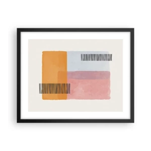 Poster in een zwarte lijst - Van hoek tot hoek - 50x40 cm