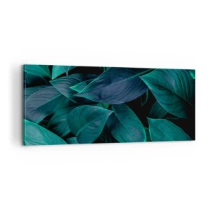 Schilderen op canvas - Groen op zichzelf - 100x40 cm