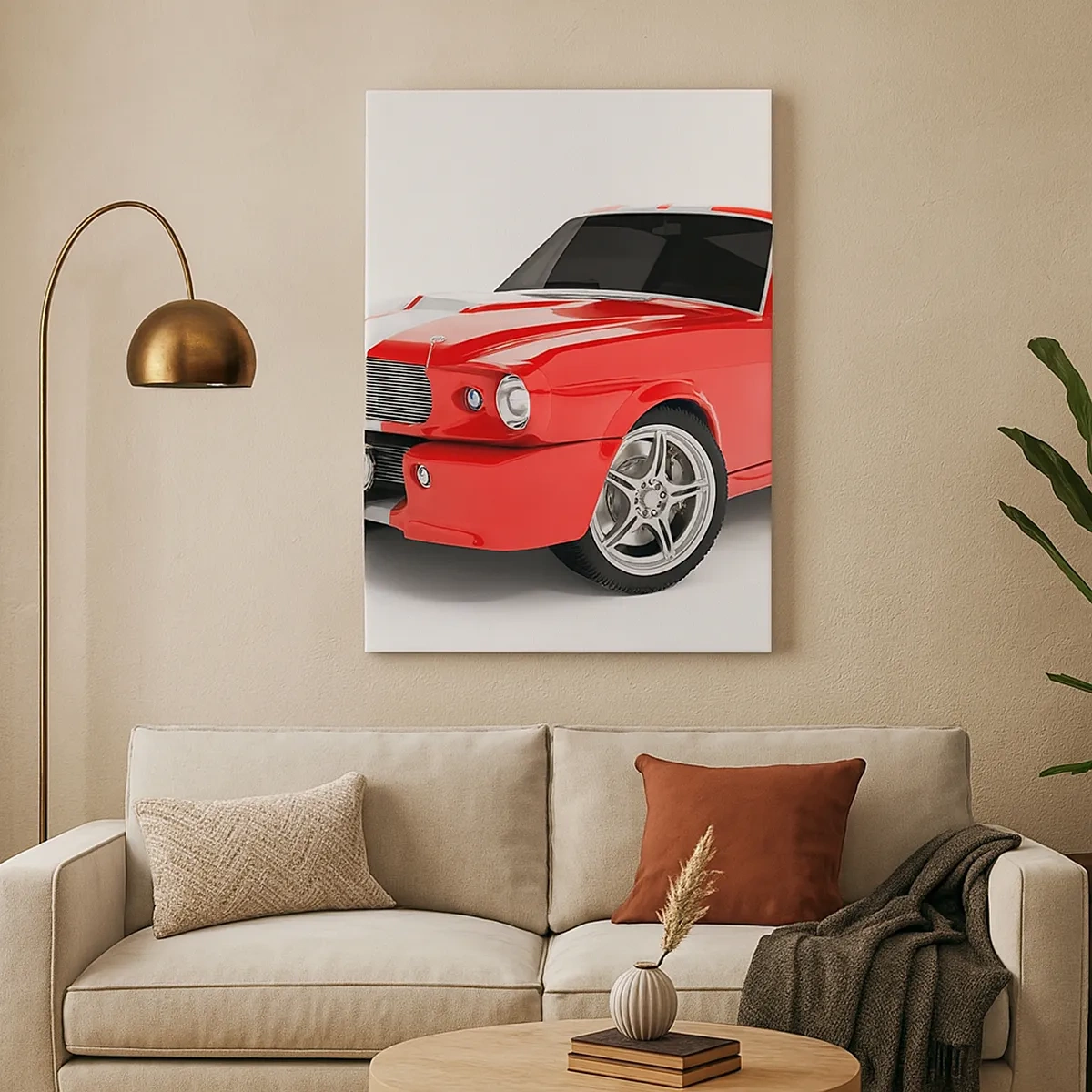 Schilderen op canvas - Een Mustang zo snel als de wind - 50x70 cm