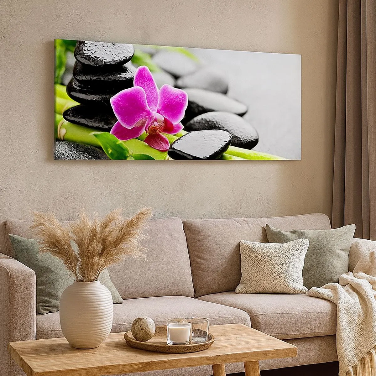 Schilderen op canvas - In een vrede evenwicht - 100x40 cm