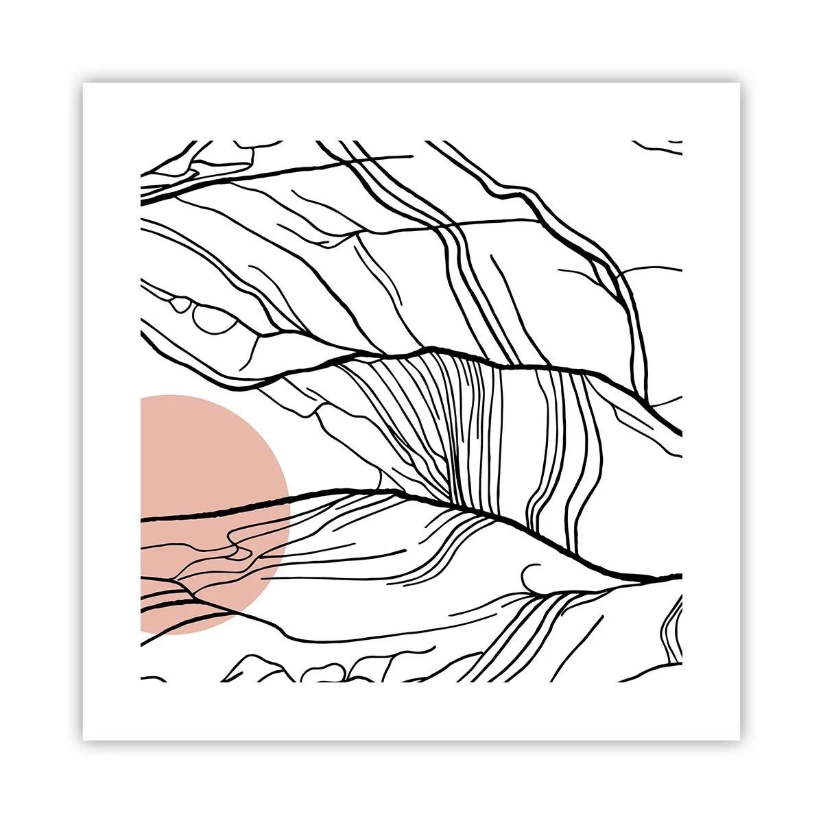 Poster - In een web van twijgen - 40x40 cm