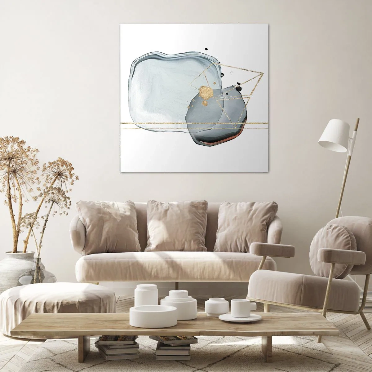 Schilderen op canvas - Een studie van druppels - 70x70 cm