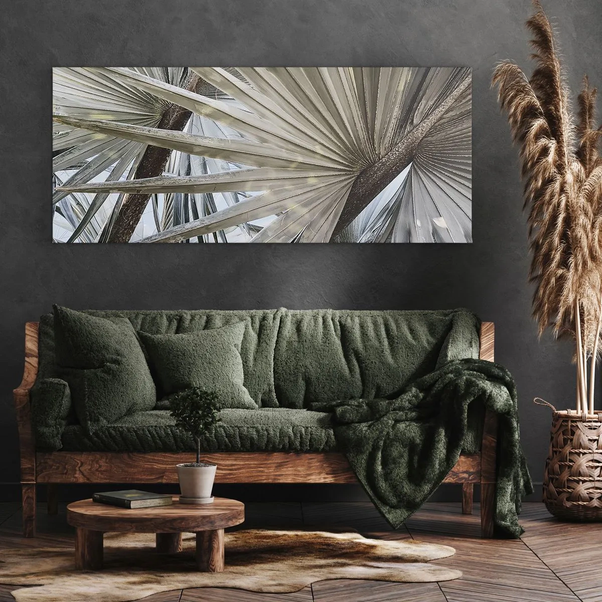 Schilderen op canvas - Fans in de tropen - 160x50 cm