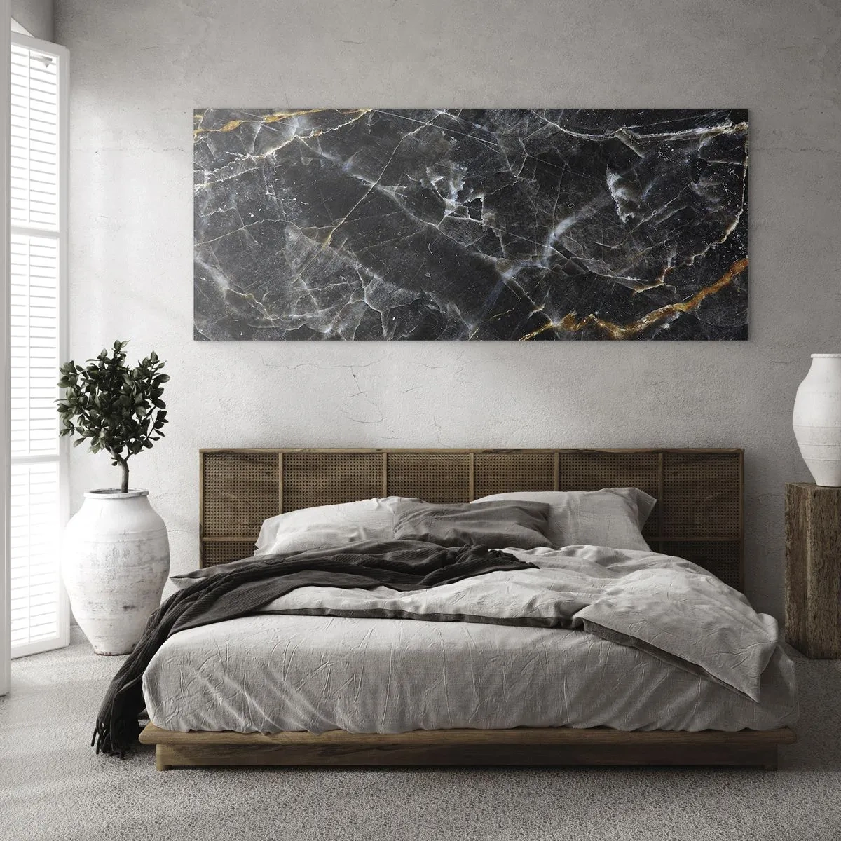 Schilderen op glas - Het innerlijke leven van de steen - 120x50 cm