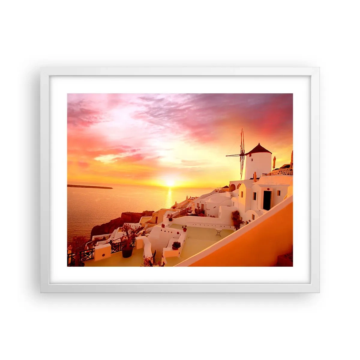 Poster in een witte lijst - Spreiden in wit en goud - 50x40 cm