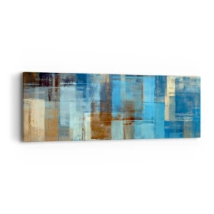 Schilderen op canvas - Door de blauwe sluier - 90x30 cm