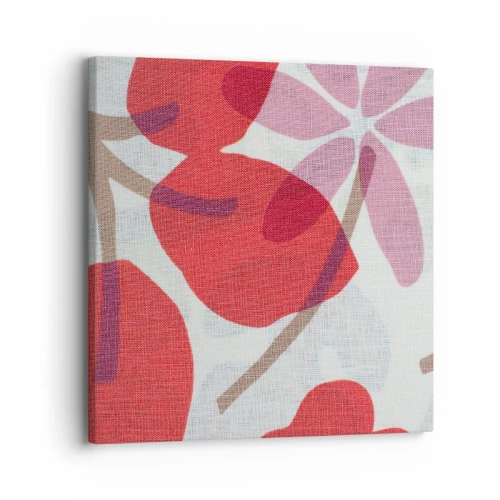 Schilderen op canvas - Bloemstuk in roze - 30x30 cm