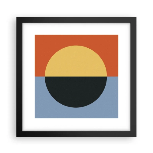 Poster in een zwarte lijst - Een compositie van warmte en koelte - 30x30 cm