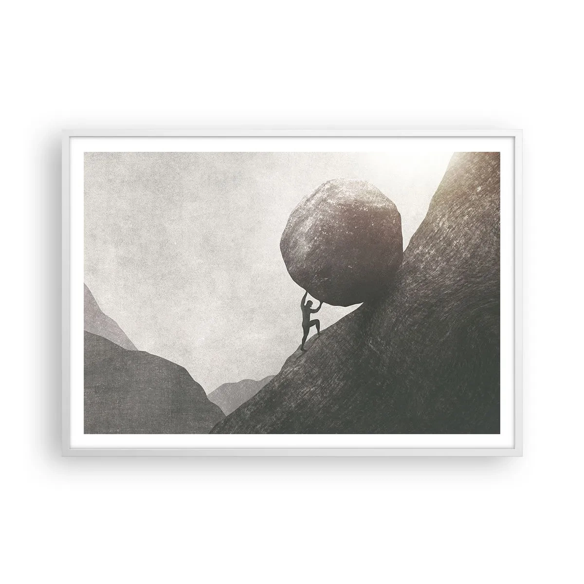 Poster in een witte lijst - Ik geloof tegen alle hoop in - 100x70 cm