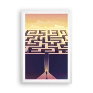 Poster in een witte lijst - Beslissingstijd - 61x91 cm