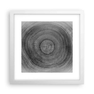 Poster in een witte lijst - Teken van de tijden - 30x30 cm