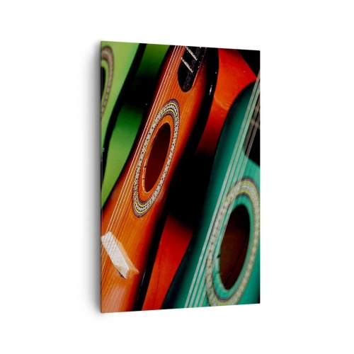 Schilderen op canvas - De gitaar heeft vele kleuren - 80x120 cm