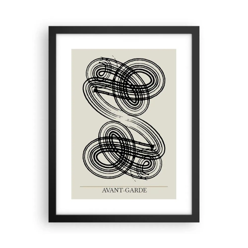 Poster in een zwarte lijst - Het kwam er spontaan uit - 30x40 cm
