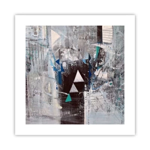 Poster - Overschrijvende volgorde van driehoeken - 40x40 cm