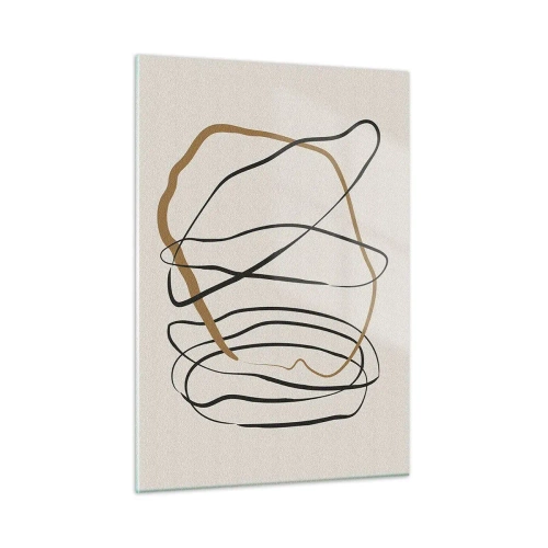 Schilderen op glas - Compositie – loopdans - 50x70 cm