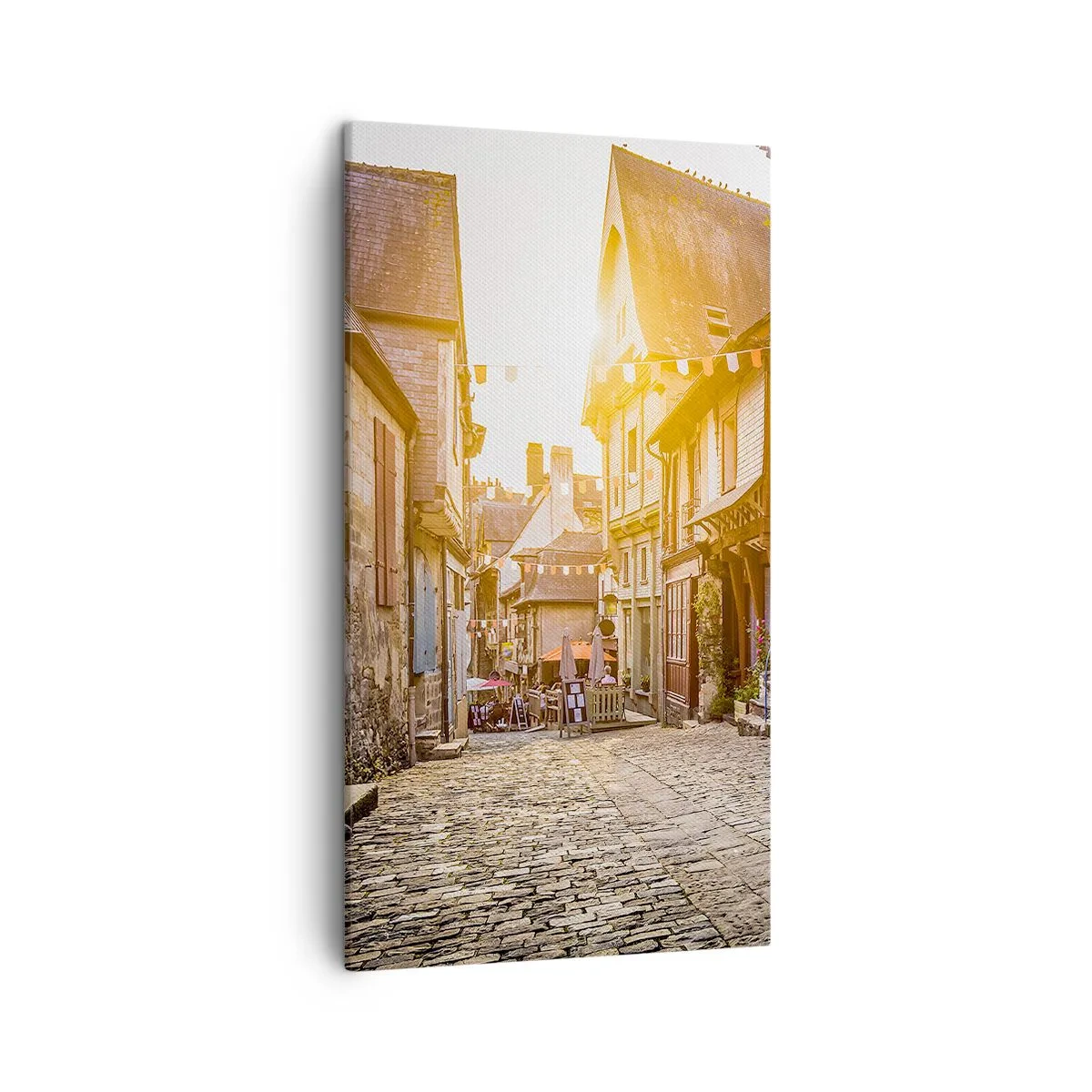 Schilderen op canvas - De witte geest van het stadje - 45x80 cm