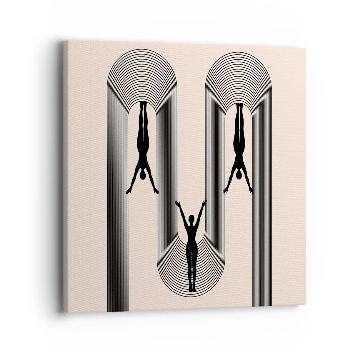 Schilderen op canvas - Op zijn kop - 40x40 cm