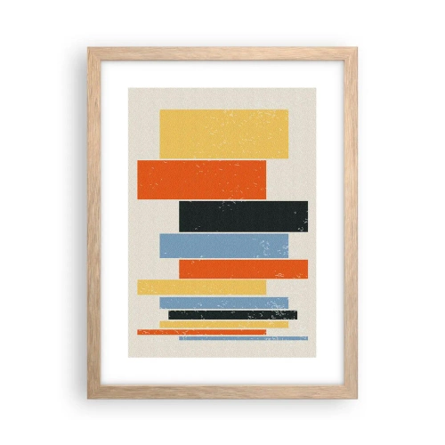 Een poster in een licht eiken lijst - Muzieknotatie - 30x40 cm