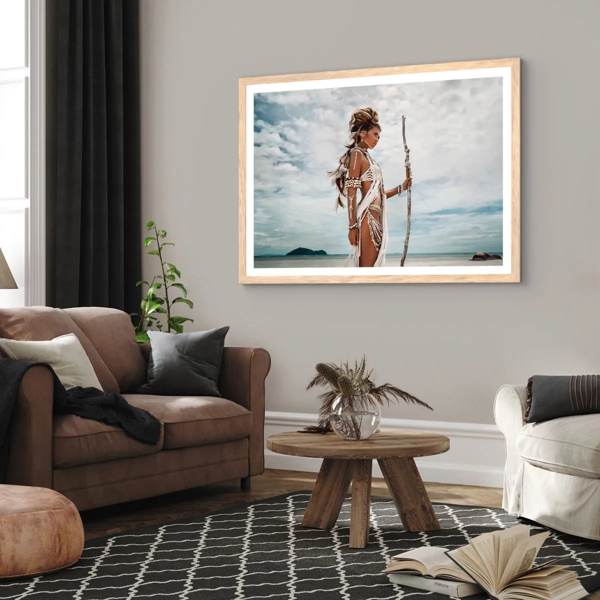 Een poster in een licht eiken lijst - Koningin van de tropen - 70x50 cm