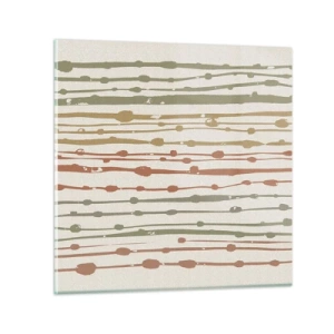 Schilderen op glas - Muzieknotatie van kleuren - 50x50 cm