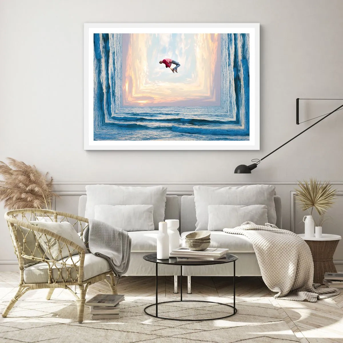 Poster in een witte lijst - Naar een andere dimensie - 40x30 cm