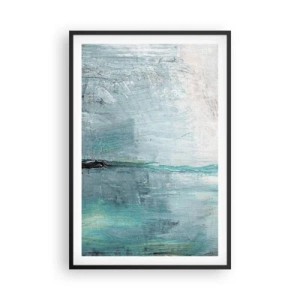 Poster in een zwarte lijst - Horizontaal in blauw - 61x91 cm