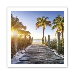 Poster - Rechtstreeks naar het paradijs - 60x60 cm