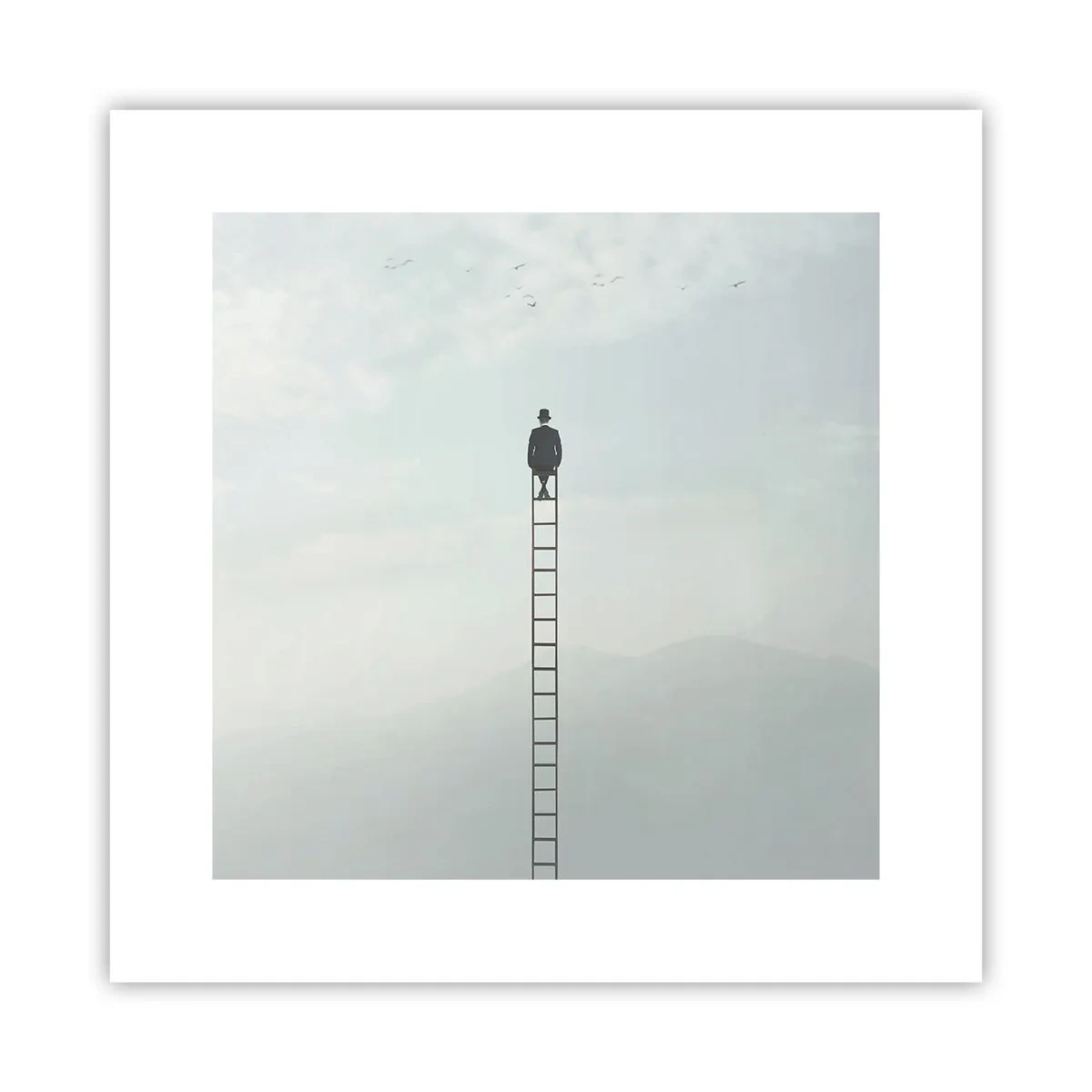 Poster - Stap verder op! - 30x30 cm