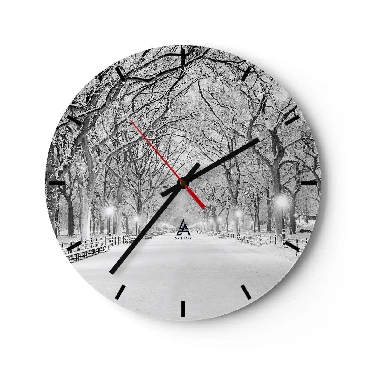 Wandklok - Klok - Vier seizoenen - winter - 40x40 cm