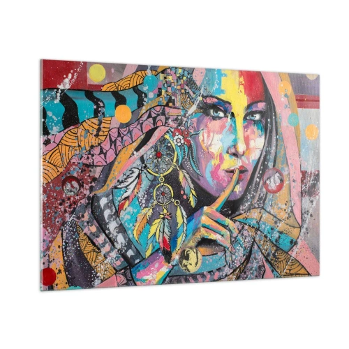 Schilderen op glas - Zwijg totdat je het begrijpt - 100x70 cm