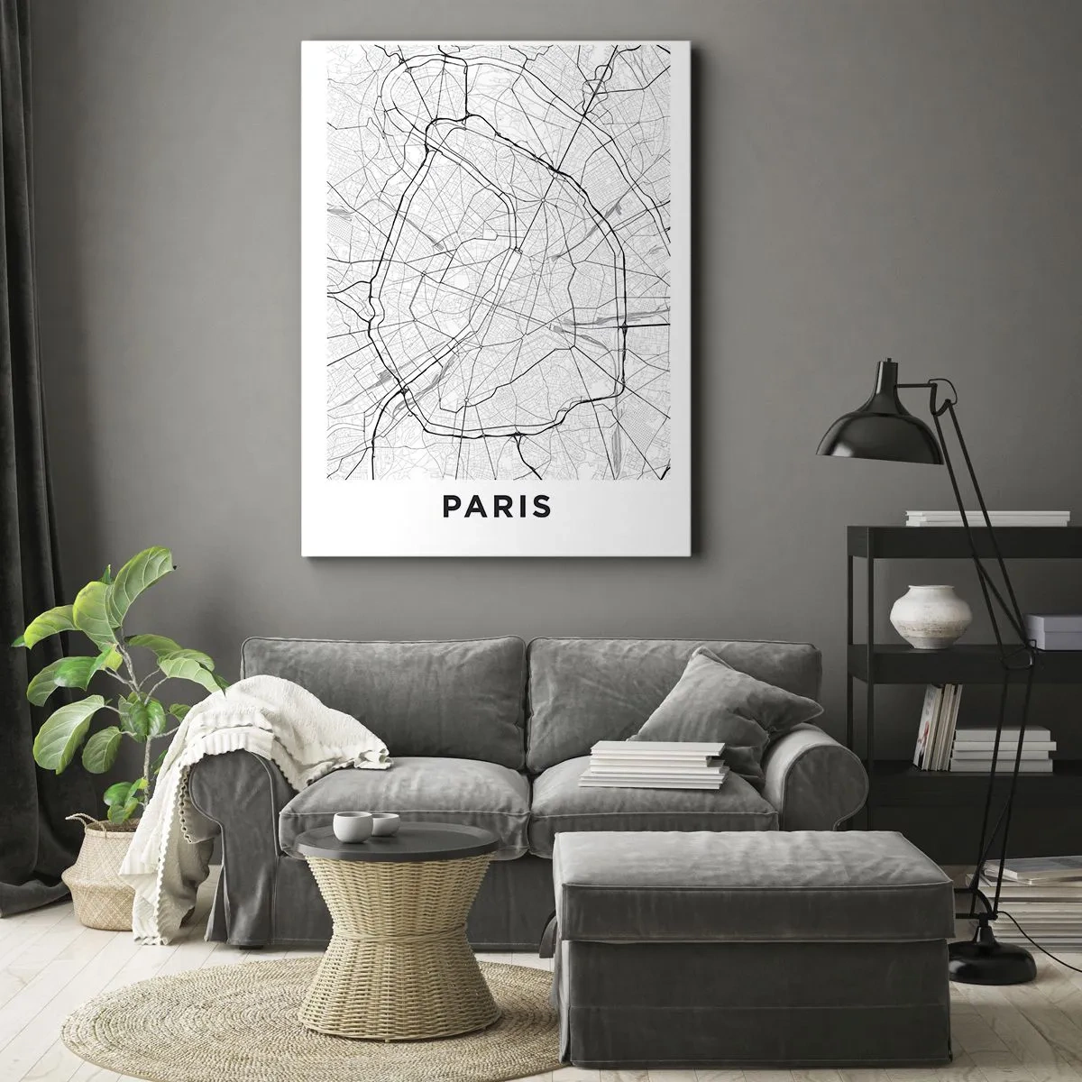 Schilderen op canvas - Parijs bloem - 55x100 cm