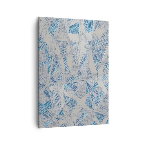 Schilderen op canvas - In een blauwgrijs labyrint - 50x70 cm