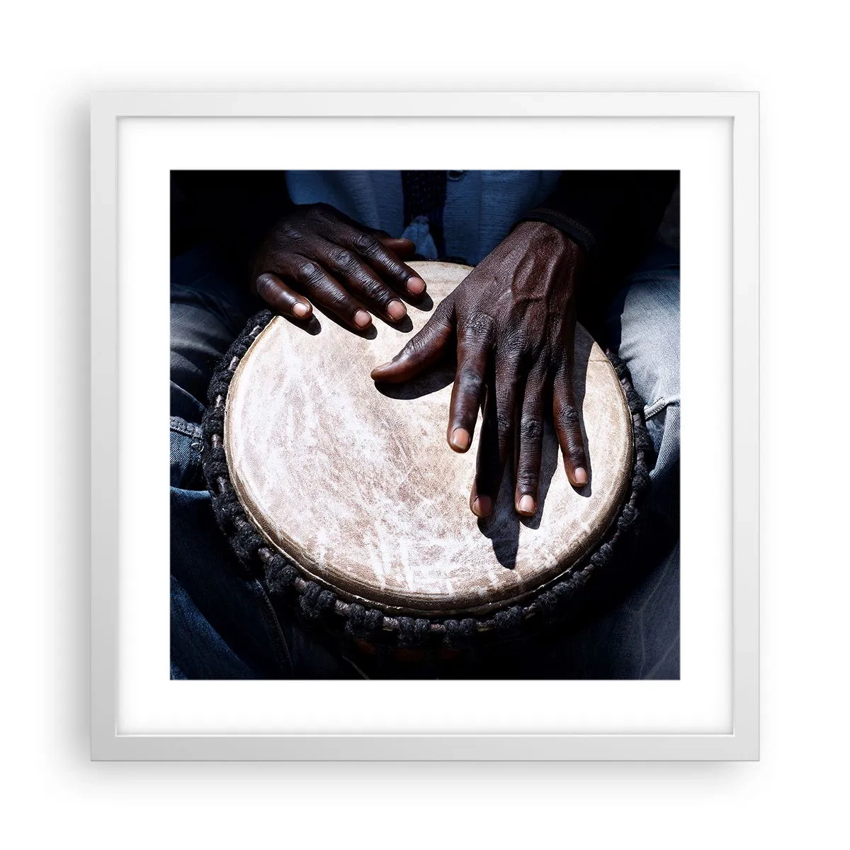 Poster in een witte lijst - Leef in je eigen ritme - 40x40 cm