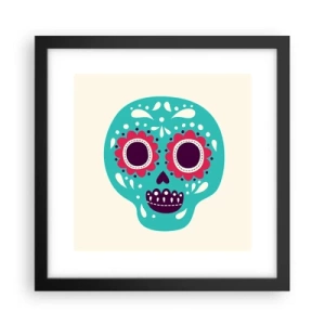 Poster in een zwarte lijst - Leven – plezier tot de dood - 30x30 cm