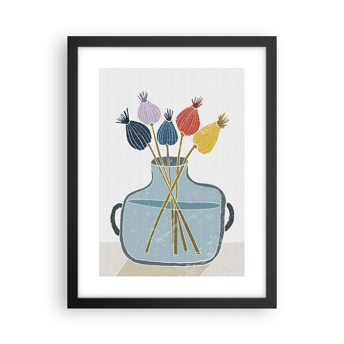 Poster in een zwarte lijst - Alsof hij met maanzaad heeft gezaaid - 30x40 cm