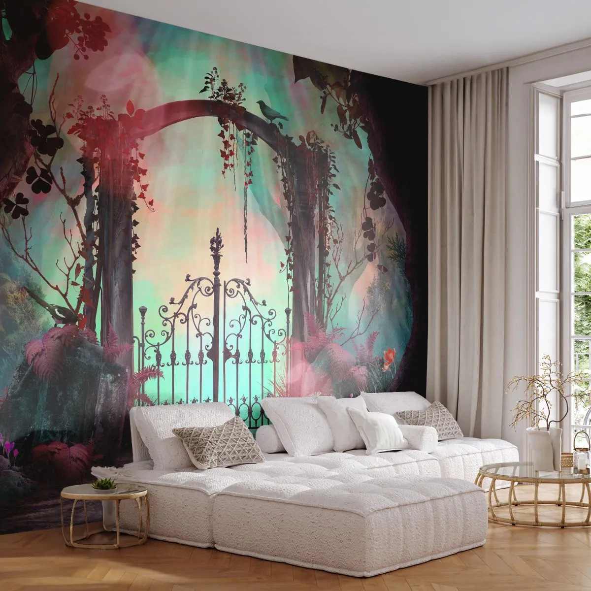 Fotobehang Premium Sand - Geheime Tuin - Fantasie, Geheime Tuin, Sprookje - 100x70 cm