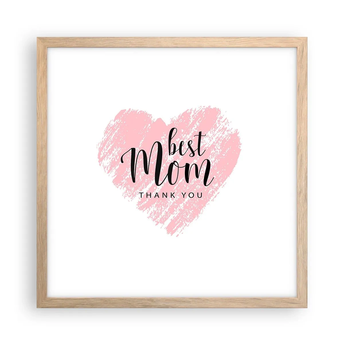 Een poster in een licht eiken lijst - Altijd het juiste moment - 40x40 cm