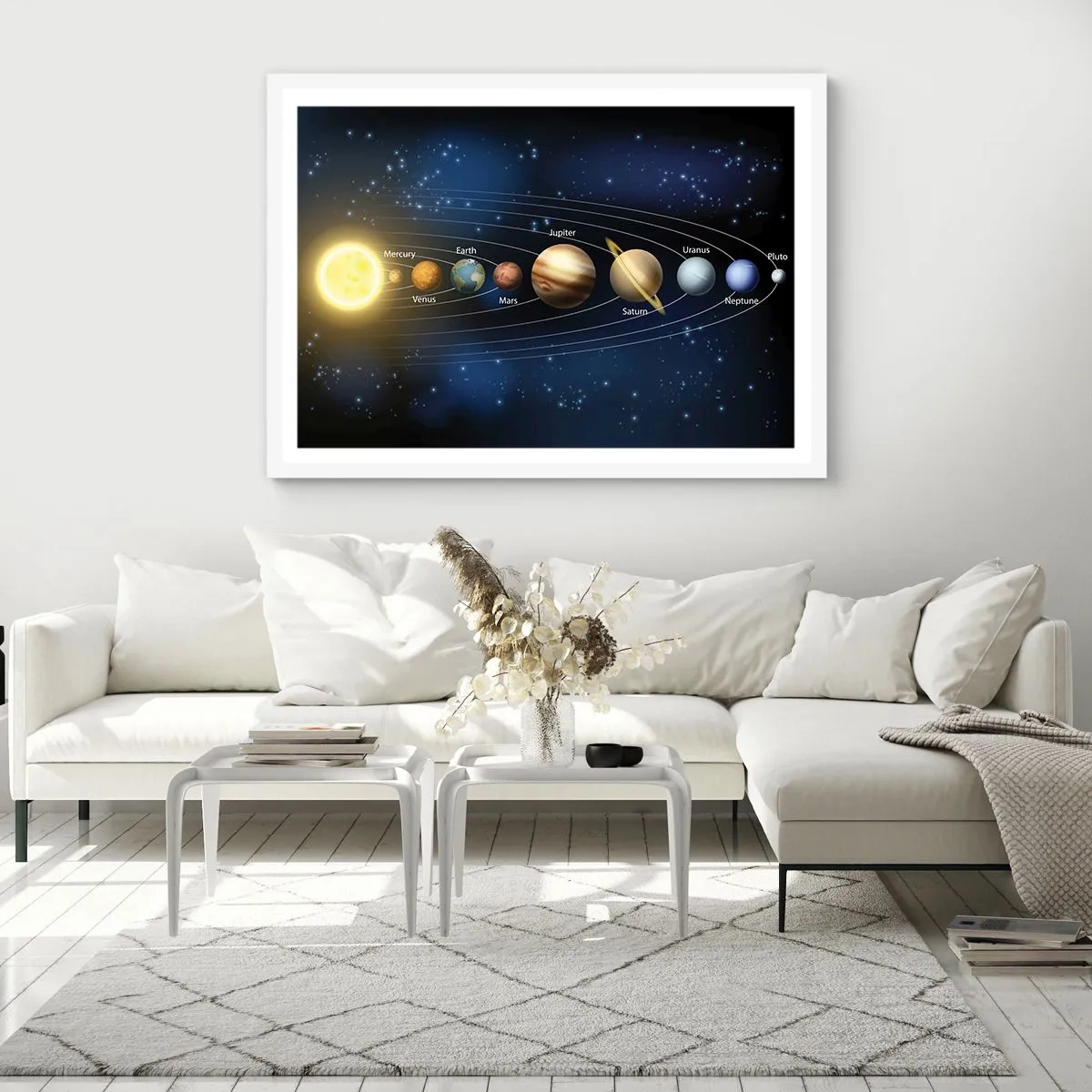 Poster in een witte lijst - Een van de tien - 100x70 cm