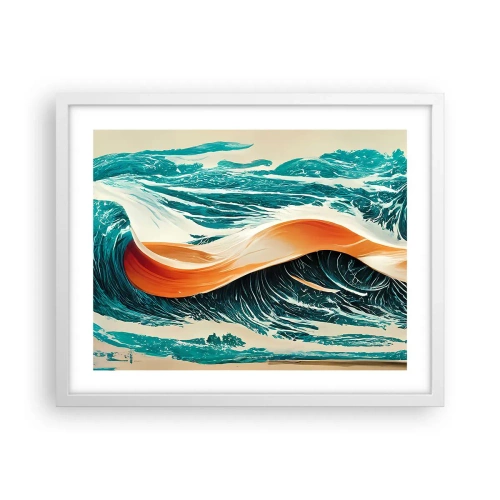Poster in een witte lijst - De droom van elke surfer - 50x40 cm