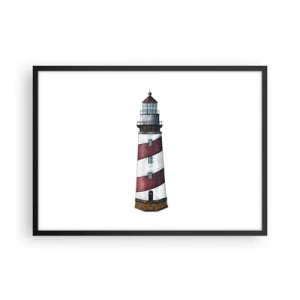 Poster in een zwarte lijst - Altijd op zijn hoede - 70x50 cm