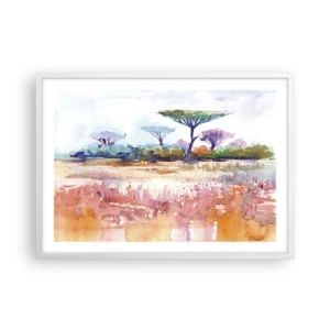 Poster in een witte lijst - Savanne kleuren - 70x50 cm