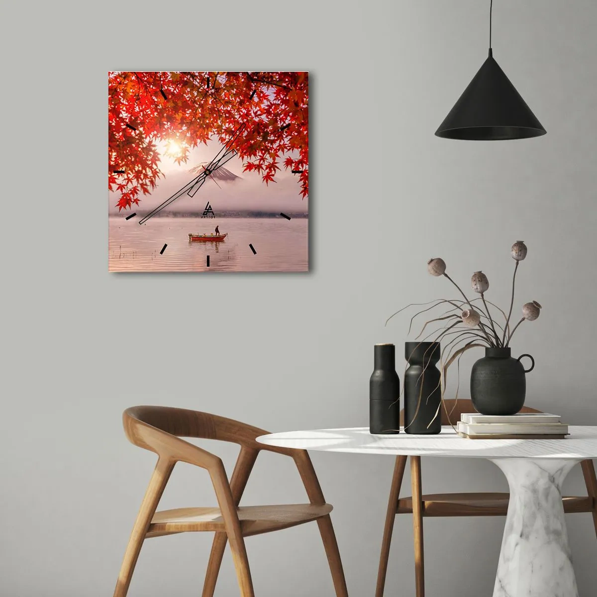 Wandklok - Klok - In het Japanse klimaat - 30x30 cm