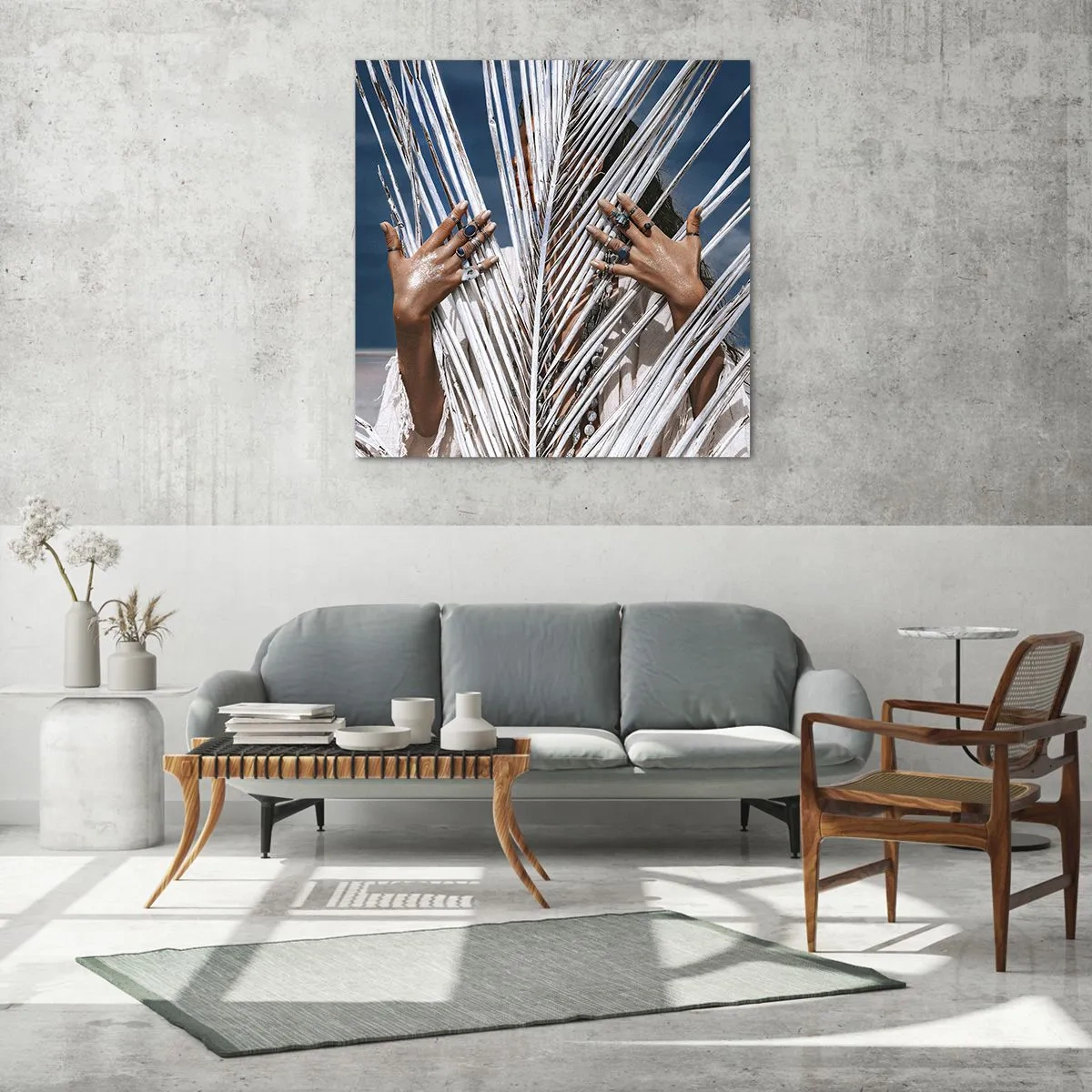 Schilderen op glas - Het meisje van de sjamaan? - 30x30 cm